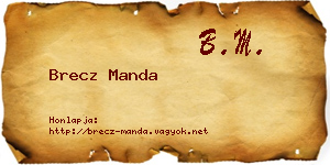 Brecz Manda névjegykártya